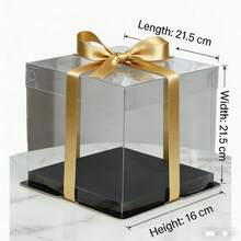 PET Material, Sturdy & Reusable, A Stylish Choice For Birthday & Holiday Gifts - Black - View 3