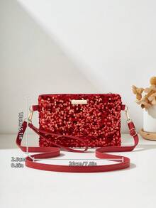 Glitter Shoulder Crossbody Bag, Women Small Handbag, Wristlet Purse - Multicolor - View 4