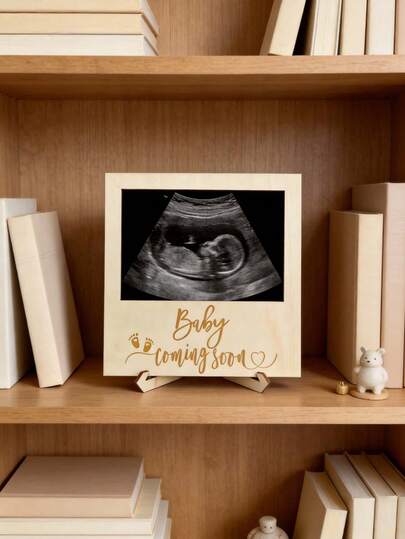 Baby Wooden Photo Frame Announces Pregnancy Commemorative Photo Frame, Suitable For Mother, Wife, Girlfriend, Father, Best Friend, Baby As A Gift