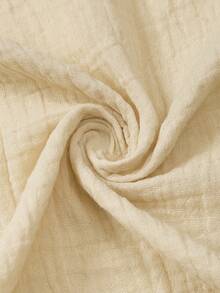 1pc Pure Cotton Gauze Baby Swaddle Blanket, With Ruched Edges, Soft & Breathable, Suitable For Daily Use As Baby Wrap Or Receiving Blanket - Multicolor - View 6