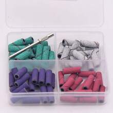 60 st 4 Grits med mini-dorn nagelkonst 3 mm mini-slipsandsringsband set elektrisk slipmaskin nagelsliphuvud nagel - Multifärgad - Visa 10