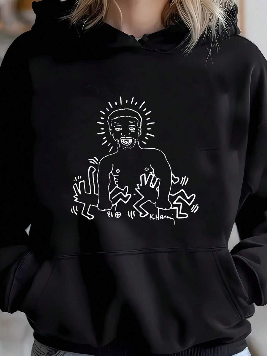 Larry Levan & Keith Haring Sweatshirt - Paradise Garage - New York City Disco DJ_551_t2 - màu đen - Xem 1