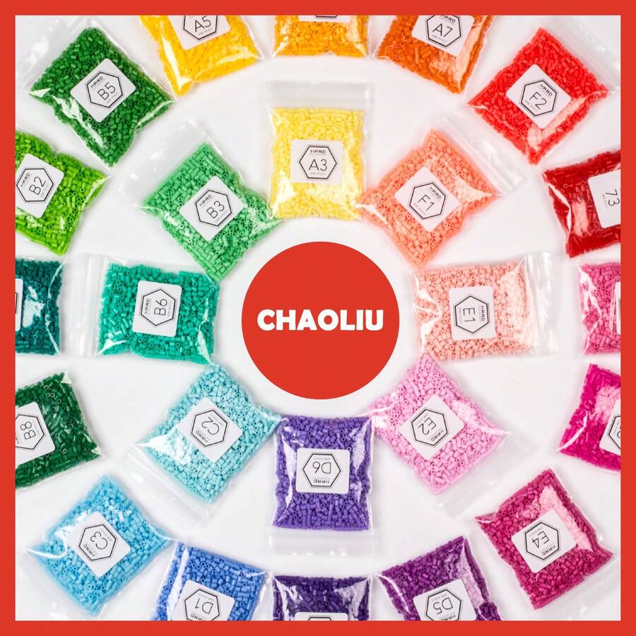 12000 piezas/Set Cuentas Perler compatibles de 2.6mm - 24 colores, 1000 piezas por color, kit de manualidades DIY para adultos, material de cuentas de fusión de alta calidad para hacer manualidades DIY - muchos - Ver 1