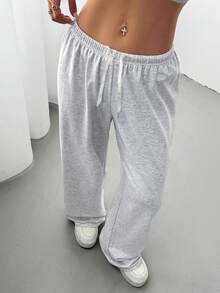 3条装抽绳腰带运动裤 春季款 - 淺灰色 - 查看 6