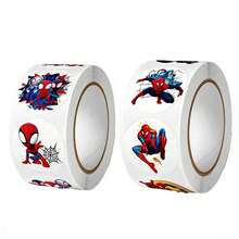 500pcs/Roll Marvel Spider-Man Inspirational Stickers, Cartoon Graffiti Creative Stickers, Holiday Gifts, High Adhesiveness, Waterproof And Wear-Resistant, Suitable For Personalizing Notebooks/Phones/Backpacks - Multicolor - View 6