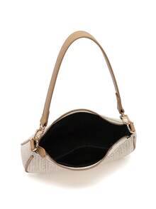 1. Fashion Women's Handbag, Summer New Straw Woven Bag, Beach Vacation Style Bag, Y2K Babe Bag, Shoulder Underarm Bag, Small Purse - Apricot - View 7