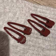 1pc/2pcs/2026pcs New Year Burgundy Hair Clips - Non-Slip Minimalist Design Portable Elegant Hair Accessories New Year Edition,Summer,Holiday,Travel - Multicolor - View 7