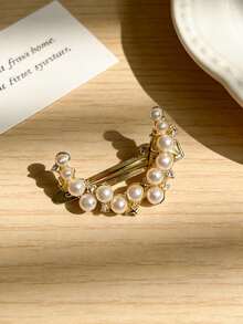 1件装热门！闪亮钻石发夹套装，星月花朵侧夹，奢华星月发夹，闪亮钻石刘海侧夹，斋月开斋节星月发夹，奢华闪亮水钻头巾侧夹，女士 - 彩色 - 查看 32