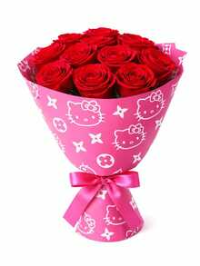 20pcs High-End Gift Wrapping Paper, Floral Wrapping Paper, Waterproof Bouquet Wrapping Paper, European Style Wrapping Paper, Thick Waterproof Gift Wrapping Paper, Bouquet Wrapping Paper. Suitable For: Flower Shops, Valentine's Day, Mother's Day, Father's Day, Weddings, DIY Handmade Gift Packaging And Decorative Flowers. - Pink - View 15