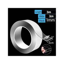 2厘米宽双面胶带，多用途可重复使用透明泡沫胶带，适用于家用物品粘合 - A厚1mm - 查看 2