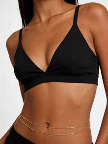 2件套 时尚双层球链女士腰链，沙滩身体链，性感腰链，夏季沙滩饰品 - 簡約原子鏈2條 - 查看 3