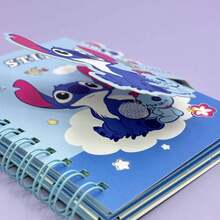 4pcs Stitch Themed Notebook Set - Mini Spiral Bound Blank Memo Pads, Office & Daily Use Notebooks & Stationery, Suitable For Rewards & Gifts - Square Coil - View 5