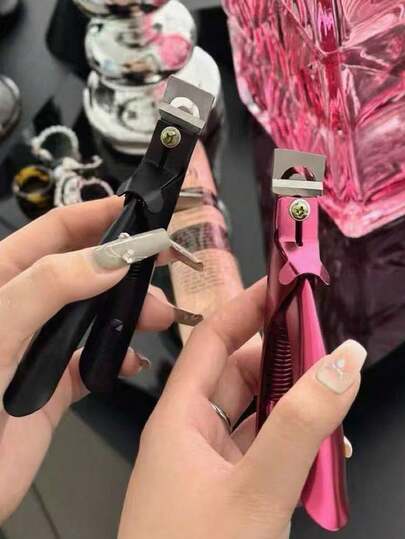 Nail Clippers, Fake Nail Trimmer, Adjustable Nail Clippers, Acrylic Nail Clipper With 15 Magnets, Purple & Red Quality Adjustable Nail Clippers With Magnets Suitable For Acrylic Nails, Stainless Steel Nail Trimmer For Artificial Fake Nails, Professional Manicure Beauty Scissors Tool