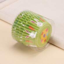 100个复活节图案纸杯蛋糕衬垫，蛋糕纸杯，适合家庭聚会、节日派对蛋糕，复活节完美之选 - 彩色 - 查看 13