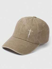 Jesus Printed Baseball Cap Solid Color Washed Distressed Casual Sports Hats Lightweight Adjustable Dad Hat For Women & Men - Xám - Xem 4