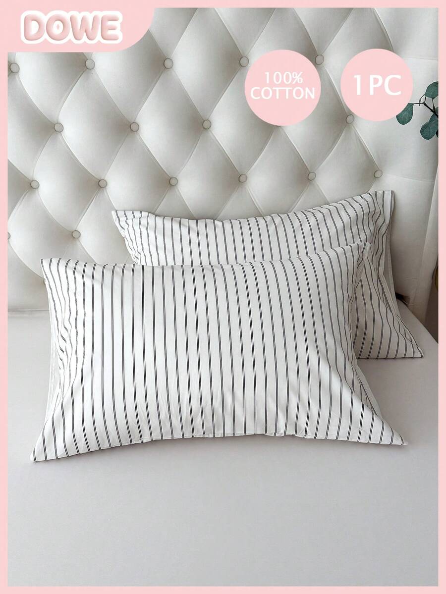 1 chiếc vỏ gối 100% cotton, vỏ gối cotton đã giặt, chất liệu tự nhiên, mềm mại và thoải mái, kiểu dáng phong bì, phù hợp cho nam, nữ, ký túc xá, phòng ngủ, trường học, phong cách tối giản. - Nhiều màu - Xem 1