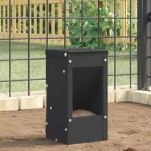 vidaXL Kaninchenfütterer Schwarz 12,5 X 12,5 X 25 Cm - 1L - Übersicht 1