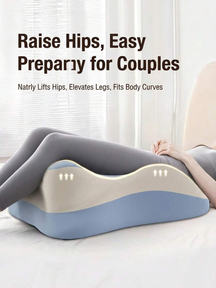 Multi-Functional Lumbar Support Pillow, Comfortable Sleeping Cushion For Adults, Suitable For Bedroom, Dorm, Reading - Blue - View 2