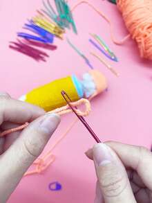 8pcs Colorful Curved Aluminum Yarn Sewing Needles, Large Eye Design Simplifies Threading, Compact And Portable, Available In Red, Yellow, Blue, Green, Suitable For Students, Knitting Enthusiasts, Crochet Players And Fiber Art Creators - Large-eye Aluminum Bent Needle - View 8