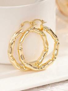 1 Pair Luxury Women's Hoop Earrings, Suitable For Parties, Engagements, Anniversaries, Valentine's Day Gifts - 14# - View 12