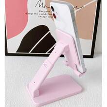 Foldable Desktop Phone Holder Compatible With IPhone, Android Phone, Gift For Birthday, Family, Friends Phone Stand, Phone Accessories - 粉色 - 查看 5