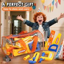 10/19/30 piezas Juego de caja de herramientas familiar, Destornillador y herramientas realistas, Juguetes para niños y niñas, Juego interactivo en el hogar, Regalo de cumpleaños - Multicolor - Ver 1