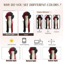 26英寸洛丽塔卷发假发，水母头全头假发，复古娃娃风格带刘海，渐变色角色扮演假发套装 - 彩色 - 查看 9