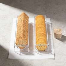 2PCS Clear Acrylic Rectangular Cookie Display Stand Multi-Functional Dessert Tray For Home Wedding Birthday Party Countertop Sturdy - Clear - View 8