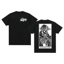 Forward Observations Group Vintage T-Shirt Death Skeleton Satan Gothic Cotton Men Oversized Y2k T Shirt Female Male Clothing Tee - 黑色 - 查看 1