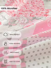 1pc/2pcs/4pcs Floral Print Pillowcase, Breathable Soft Comfortable, Envelope Closure Suitable For Bedroom Sofa Home Decor, Retro Style Bedroom Living Room Home Decor, Pillow Insert Not Included, Suitable For All Seasons - Multicolor - View 6