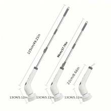 Rechargeable Rotating Cleaning Brush, Wireless Electric Bath And Kitchen Tile Cleaning Brush With LED Display, 2 Speed Modes, 7 Replaceable Cleaning Heads, Adjustable And Detachable Long Handle, Battery Capacity: 2000mAh - Multicolor - View 9