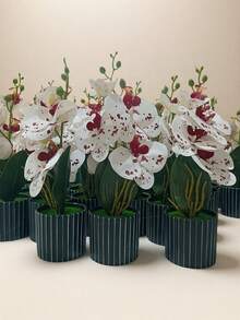 1 件人造蝴蝶兰盆栽植物，情人节礼物 - 彩色 - 查看 2