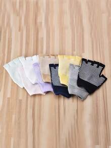 1 双女士露指露背保暖五指瑜伽手套，防滑瑜伽配件 - A - 查看 3