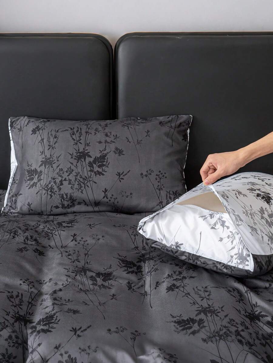 Bộ 1/2/4 vỏ gối in hình cây cỏ, thoáng khí, mềm mại và thoải mái, có khóa cài kiểu phong bì, thích hợp cho phòng ngủ, ghế sofa, trang trí nhà cửa theo phong cách cổ điển, lấy cảm hứng từ phòng ngủ, phòng khách, bộ đồ giường ngủ, không kèm ruột gối, phù hợp cho mọi mùa. - Nhiều màu - Xem 1