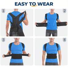 Unisex Adjustable Back Corrector, Shoulder Corrector, Full Back Support, Relieve Upper And Lower Back Pain - Scoliosis, Improve Back Posture And Provide Lumbar Support.Unisex Back Brace Posture Corrector, Shoulder Corrector, Adjustable Full Back Support, Relieves Upper And Lower Back Pain - Scoliosis, Improves Back Posture And Provides Lumbar Support - Black - View 10