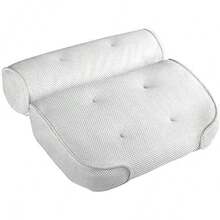 Milisten 1pieza Almohada para Bañera Ergonómica Ventosas Antideslizantes Cojín Compacto para De Cabeza y El Baño para Relajación y Decoración De Baños - 1 - Ver 4