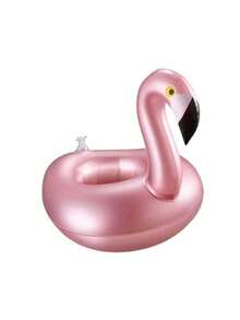 1/6/12pcs Inflatable Drink Holder Floats, Assorted Shape Swimming Pool Floating Drink Cup Holders, Bathtub Toys For Wedding Bachelorette Party, Swimming Pool Party, Beach Vacation - Add Fun And Style To Your Pool Party And Beach Getaway! (Rose Gold Flamingo Inflatable Cup Holder) - Inflatable Cup Holder - View 12