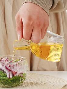 2pcs 360 Degree Transparent Glass Bottle With Lid And Handle, Heat Resistant Soy Sauce/Vinegar Bottle - Multicolor - View 6