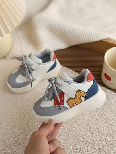 1 Pair Girls' Spring New Soft Bottom Fashion Versatile Non-Slip Casual Outdoor Sports Shoes, Suitable For Toddlers & Little Kids Daily Wear/Running