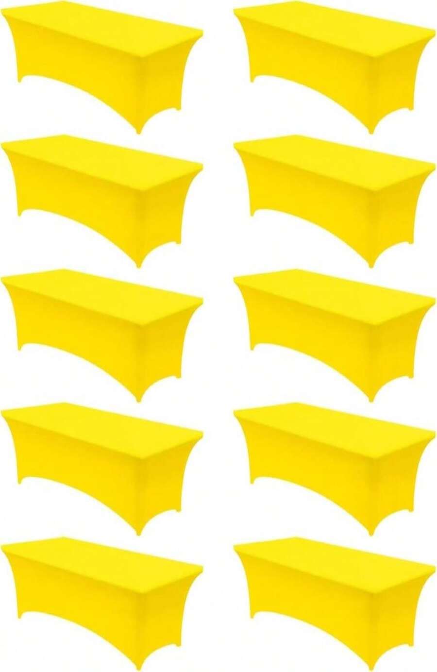 Utopia Kitchen Spandex Tablecloth 10 Pack [6FT, Yellow] Tight, Fitted, Washable And Wrinkle Resistant Stretch Table Cloth Rectangle Cover For Trade Show, Weddings &Amp; Parties [72Lx30Wx30H Inch] - Màu sắc - Xem 1