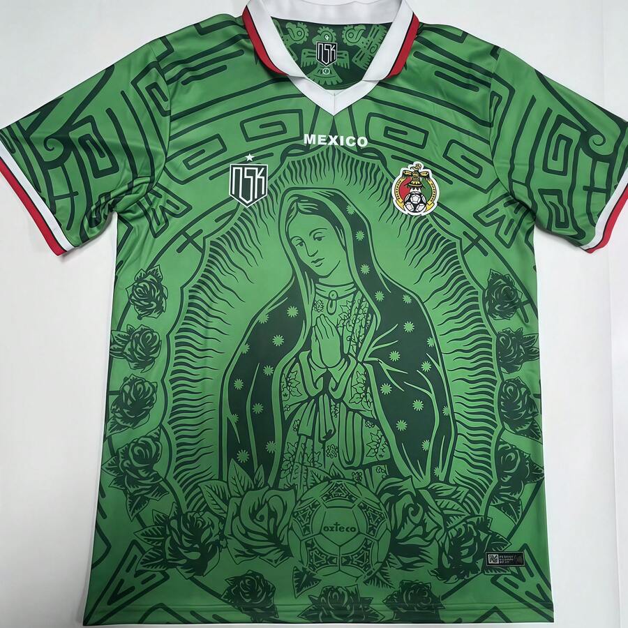 Mexico National Team Our Lady Of Guadalupe Special Commemorative Edition Home Jersey, An Iconic Shirt That Combines Local Religious Culture With Football Spirit - mặc định - Xem 1