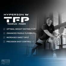 1 pièce Raquette de pickleball Pro IV T700 en fibre de carbone - Surface en fibre de carbone d'origine - Hyerion - 14 mm/16 mm - Technologie de puissance flexible - Noyau de propulsion - Certifiée UPA-A et USAP - Hyperion - Voir 2