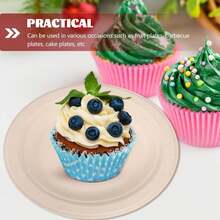 [3/25/50pcs] Thick Compostable Paper Plates 8 Inch, Heavy Duty Paper Plates Made Of Natural Sugarcane Fiber, Unbleached Brown, Round - Brown - View 6