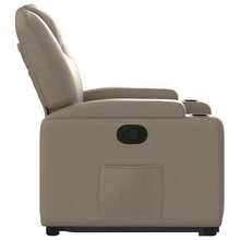 vidaXL Recliner With Lift Assistance Cappuccino-Brown Faux Leather - Jaune citron - Voir 10