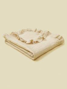 1pc Pure Cotton Gauze Baby Swaddle Blanket, With Ruched Edges, Soft & Breathable, Suitable For Daily Use As Baby Wrap Or Receiving Blanket - Multicolor - View 8