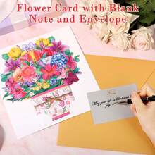 Thiệp hoa 3D nổi, hoa ly và hoa hồng, thiệp chúc mau khỏe, thiệp sinh nhật 3D nổi kèm thiệp viết tay và phong bì, thích hợp làm quà tặng Ngày của Mẹ, lễ tốt nghiệp và quà tặng cho phụ nữ. - Hoa Lily Rose - Xem 4