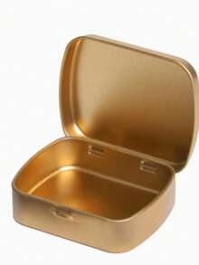 1pc Vintage Metal Tin Box, Retro Hinge Mini Box, Small Candy Box, Portable Tin Can, Outdoor Travel Supplies, Home Organization - Multicolor - View 12