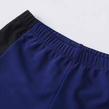 Tween Boy Navy Blue Drawstring Waist Casual Swim Shorts - Royal Blue - View 4