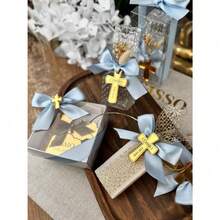 Recuerdo personalizado de bautizo: Cruz dorada, recuerdo religioso personalizado - Multicolor - Ver 8