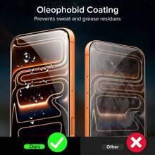 4Pcs Tempered Glass Compatible With IPhone 17 Pro Max 17 Air Screen Protector Compatible With IPhone 16 15 14 13 11 Pro 15 Plus Protective Glass - Clear - View 3